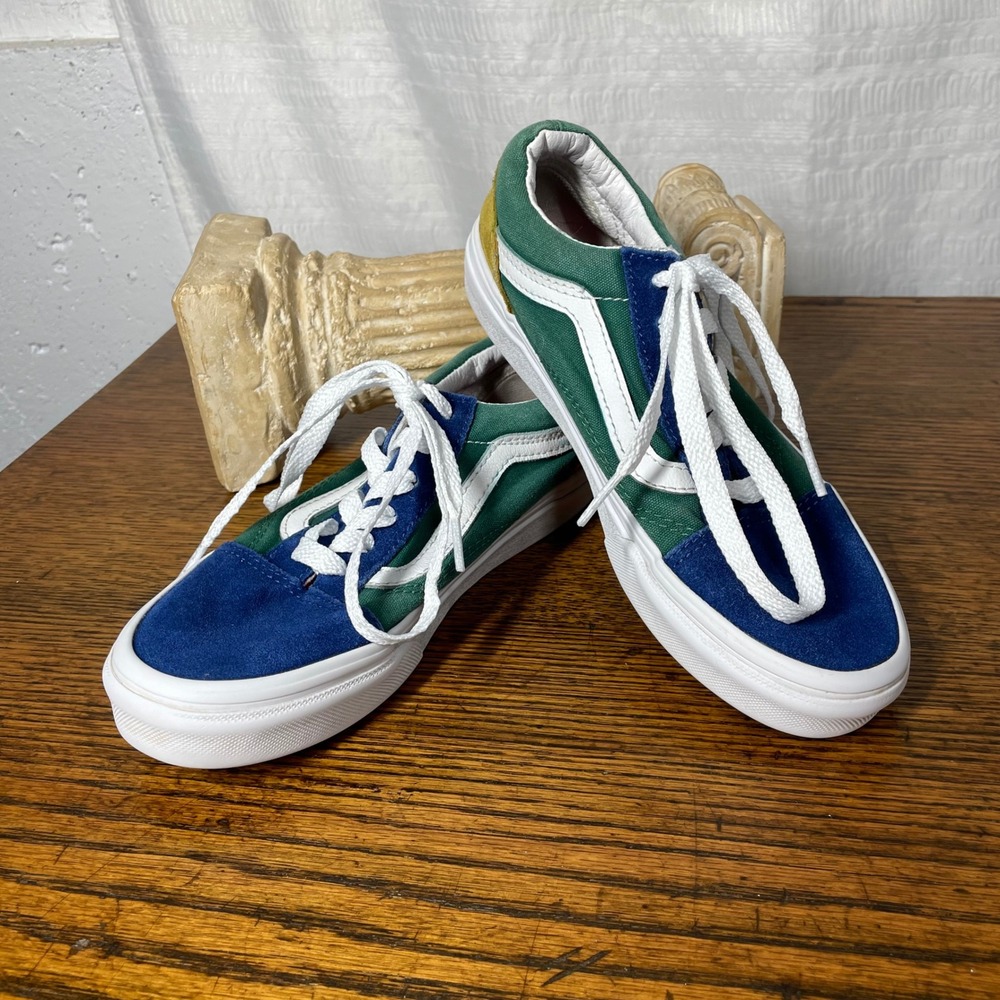 Vans Shoes Old Skool Yacht Club Youth 3 Color Block Lace Up Sneakers